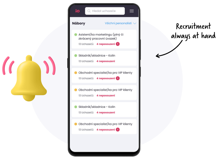Mobile access for line managers