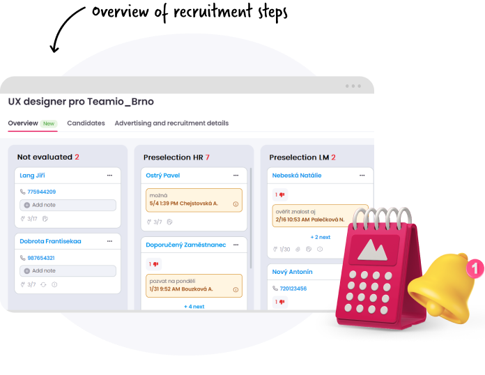 Column view for your recruitments